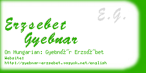 erzsebet gyebnar business card